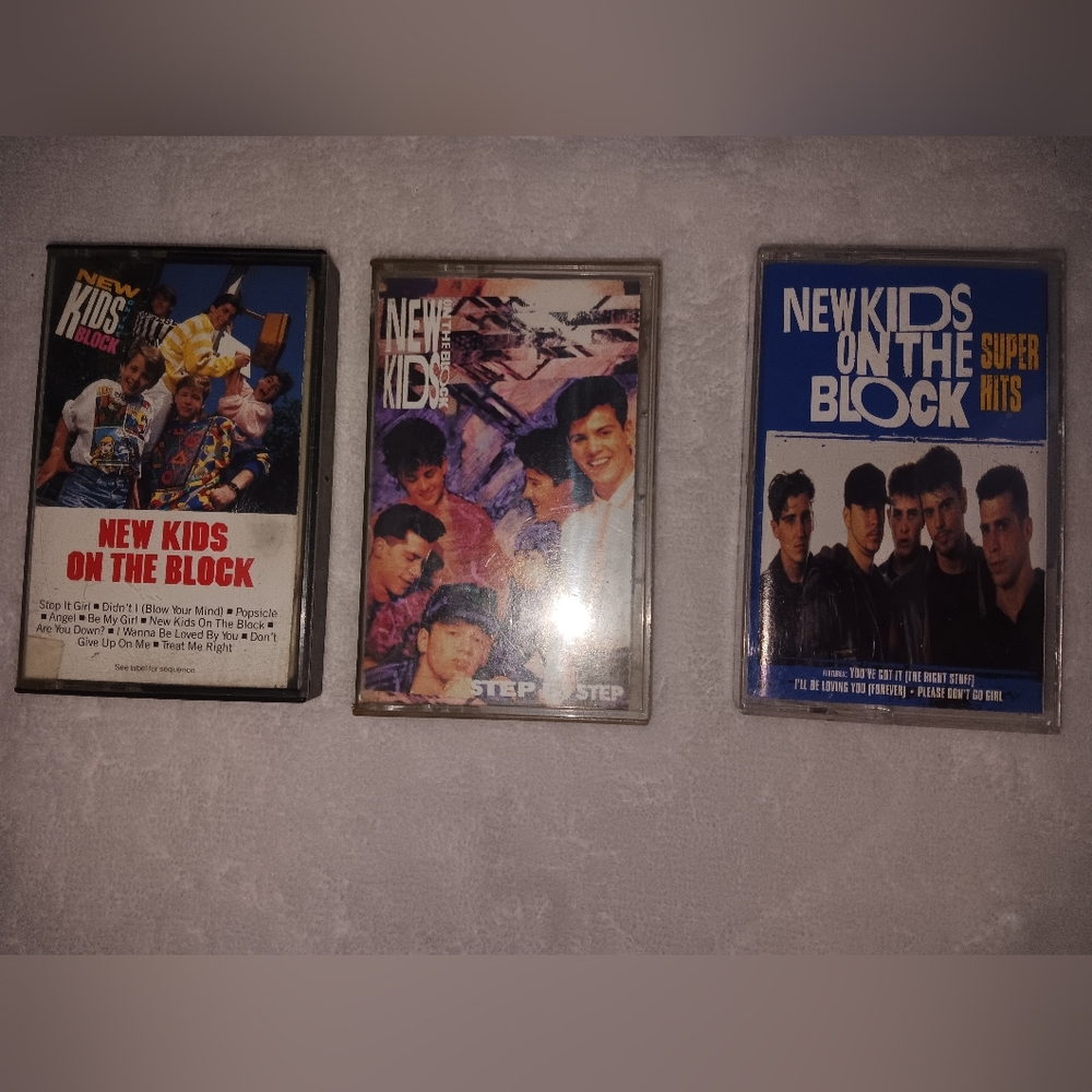 Vintage New Kids on The Block NKOTB Cassette Lot of 3 Pre-owned